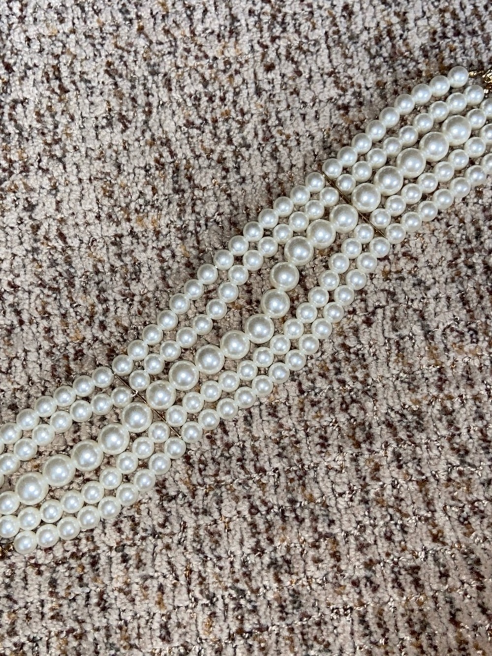 Classic Pearl Multi-Strand Necklace - White